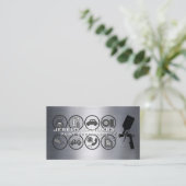 Spray Paint Gun | Auto Service Icons Visitenkarte (Stehend Vorderseite)