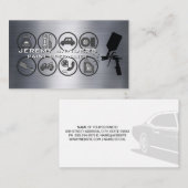 Spray Paint Gun | Auto Service Icons Visitenkarte (Vorne/Hinten)