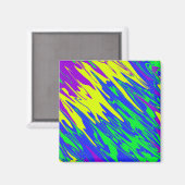 Spray Paint Mardi Gras Blue Magnet (Vorderseite/Rückseite)