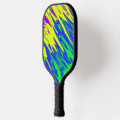 Spray Paint Mardi Gras Blue Pickleball Schläger (Links)
