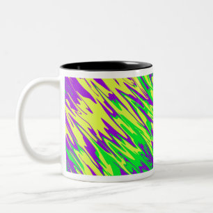 Spray Paint Mardi Gras Zweifarbige Tasse