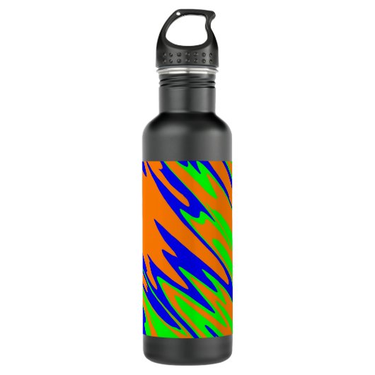 Spray Paint Orange Blue Limon Edelstahlflasche (Vorderseite)