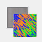 Spray Paint Orange Blue Limon Magnet (Vorderseite/Rückseite)