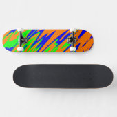 Spray Paint Orange Blue Limon Skateboard (Horizontal)