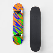 Spray Paint Orange Blue Limon Skateboard (Vorderseite)