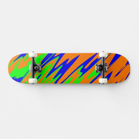 Spray Paint Orange Blue Limon Skateboard (Horizontal)