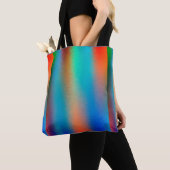 Spray Paint Orange und Blue Tote Bag Tasche (Von Nahem)