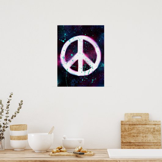Spray Paint Peace Poster (Küche)