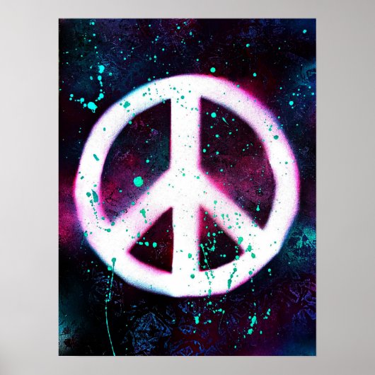 Spray Paint Peace Poster (Vorne)