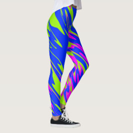 Spray Paint Pink Limon Blue Leggings