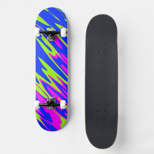 Spray Paint Pink Limon Blue Skateboard (Vorderseite)