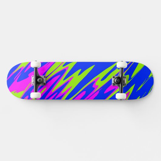 Spray Paint Pink Limon Blue Skateboard (Horizontal)