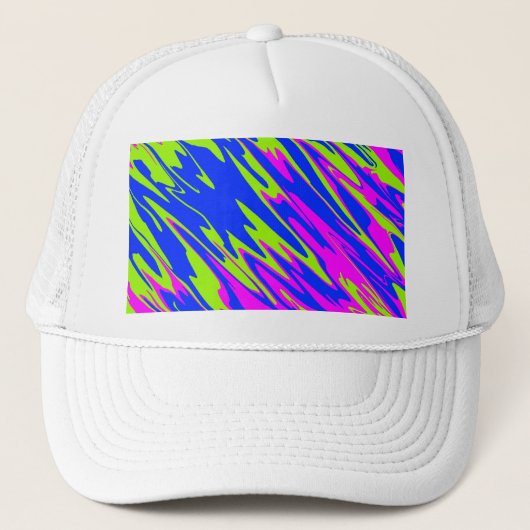 Spray Paint Pink Limon Blue Truckerkappe (Vorderseite)