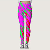 Spray Paint Red Pink Green Leggings (Vorderseite)