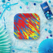 Spray Paint Red Yellow Blue Pappteller (Party)