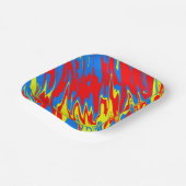 Spray Paint Red Yellow Blue Pappteller (Gewinkelt)