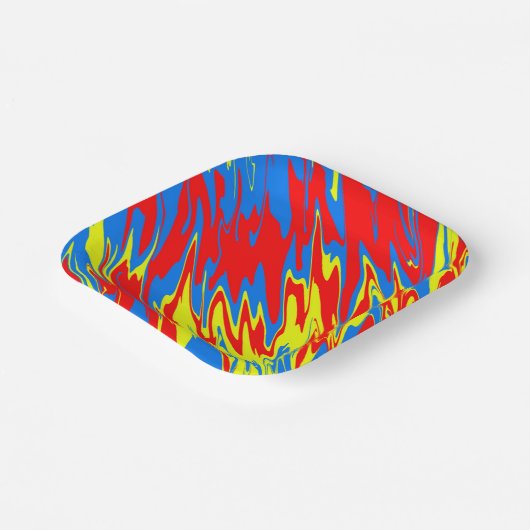 Spray Paint Red Yellow Blue Pappteller (Gewinkelt)