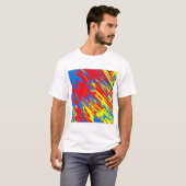 Spray Paint Red Yellow Blue T-Shirt (Vorne ganz)