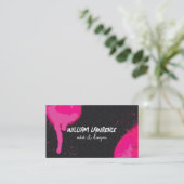 Spray Paint | Schwarzes Muster Visitenkarte (Stehend Vorderseite)