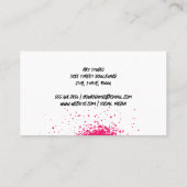 Spray Paint | Schwarzes Muster Visitenkarte (Rückseite)