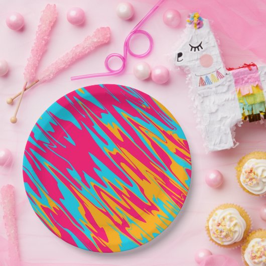 Spray Paint Sorbet Pappteller (Party)