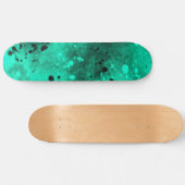Spray Paint Spritzer Effect Green Skateboard (Horizontal)