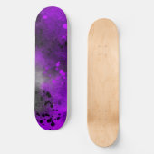 Spray Paint Spritzer Effect Lila Skateboard (Vorderseite)