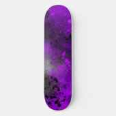 Spray Paint Spritzer Effect Lila Skateboard (Vorderseite)