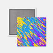 Spray Paint Yellow Blue Lila Magnet (Vorderseite/Rückseite)