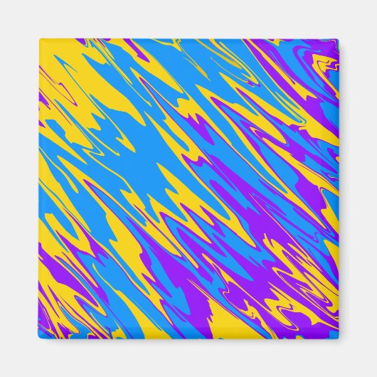 Spray Paint Yellow Blue Lila Magnet (Vorne)