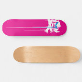Spray-Schwede-Tropfen - magentarot/cyan-blau Skateboard (Horizontal)