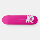 Spray-Schwede-Tropfen - magentarot/cyan-blau Skateboard (Horizontal)