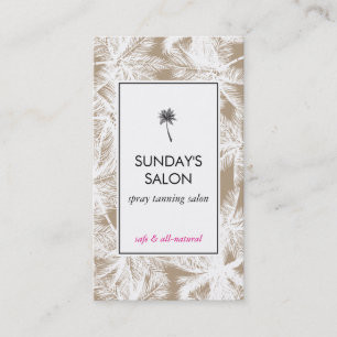 Spray-Sonnenstudio tropisches TAN/weiße Palmen Visitenkarte