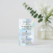 Spray Tan Aftercare Card Visitenkarte (Stehend Vorderseite)