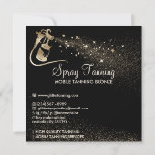 Spray Tan Aftercare Instruction Tipps Bronze Body Einladung (Vorderseite)