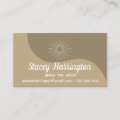 Spray Tan Artist Mobile Tanning Visitenkarte (Vorderseite)