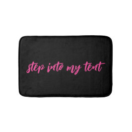 Spray Tan Artist tritt in mein Zelt ein Badematte