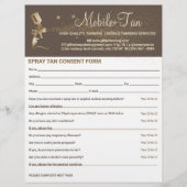 Spray Tan Business Plan Bronze Zustimmung Waiver F Flyer (Vorne)