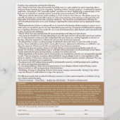 Spray Tan Business Plan Brown Einverständniserklär Flyer (Hinten)