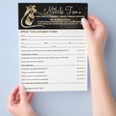 Spray Tan Business Plan Einverständnisformular Flyer (Hand)