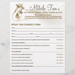 Spray Tan Business Planner Flyer
