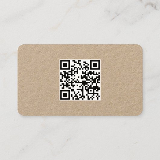 Spray Tan Custom QR Kraft Visitenkarte (Rückseite)