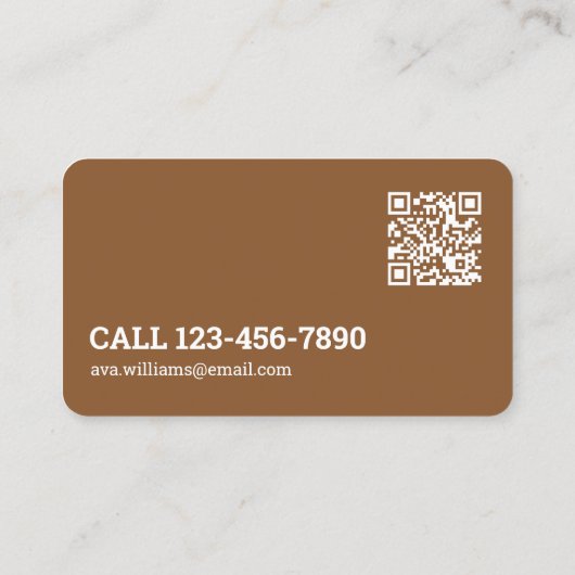 Spray Tan Custom QR Visitenkarte (Rückseite)