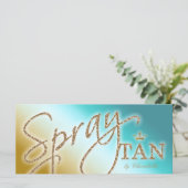Spray Tan Geschenkzertifikat Glitzer Goldkrone (Stehend Vorderseite)