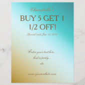 Spray Tan Gold Glitzer Crown Flyer (Hinten)