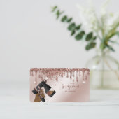 Spray Tan Gun, Gold Spray-Tanning-Bus der mobilen  Visitenkarte (Stehend Vorderseite)