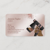 Spray Tan Gun, Gold Spray-Tanning-Bus der mobilen  Visitenkarte (Rückseite)