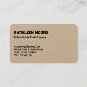 Spray Tan Kraft Visitenkarte (Rückseite)