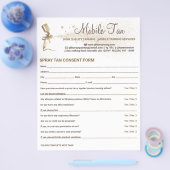 Spray Tan-Kunde gibt Einverständnis mit dem Waiver Flyer (Einzeln)
