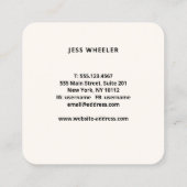 Spray Tan Kupfer Sun Rays Business Square B Quadratische Visitenkarte (Rückseite)